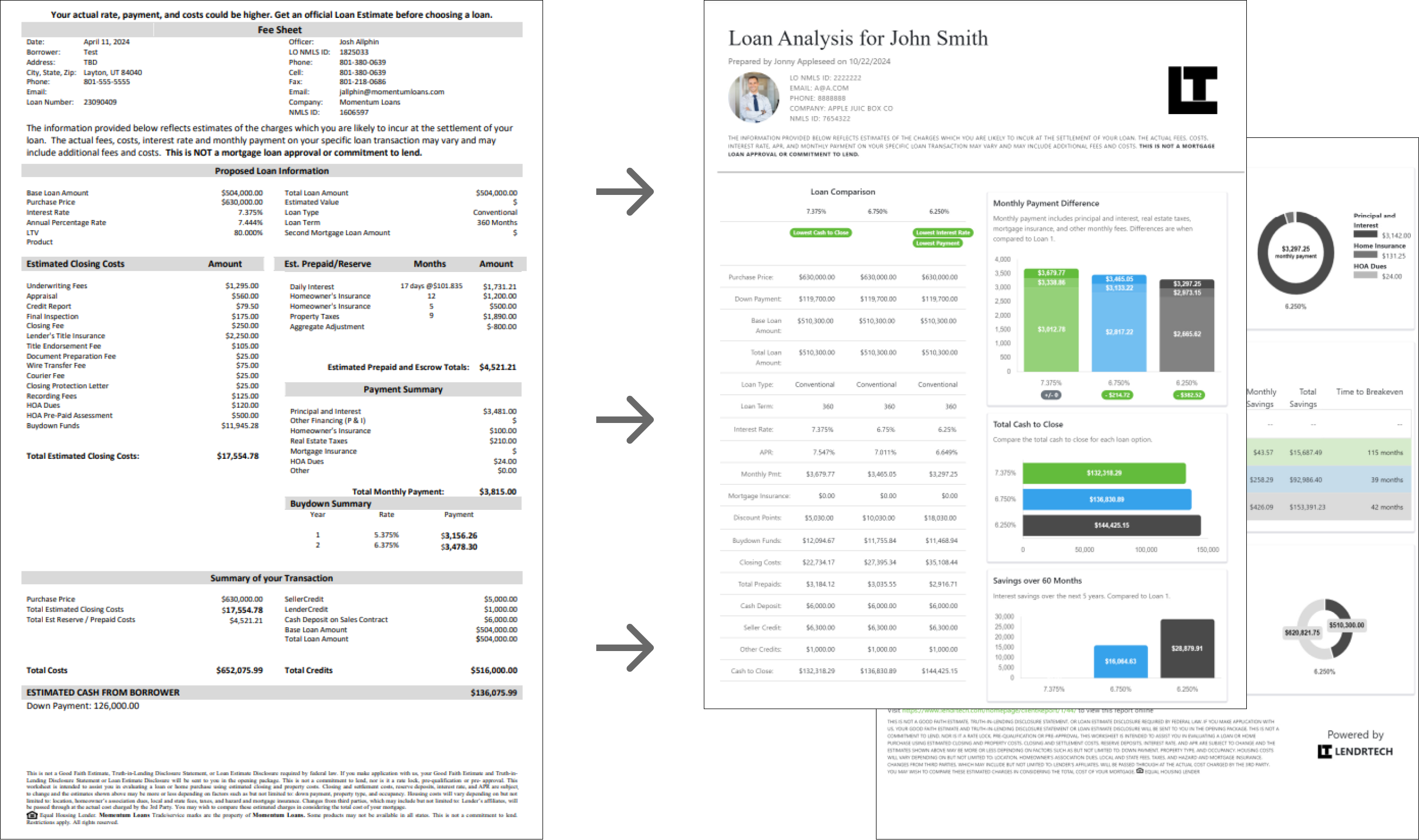 Transform fee sheets